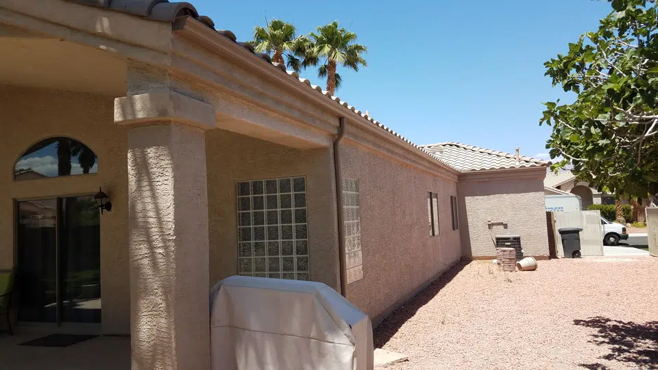 Completed seamless gutter and downspout project