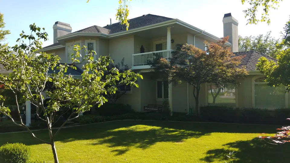 Completed seamless gutter and downspout project