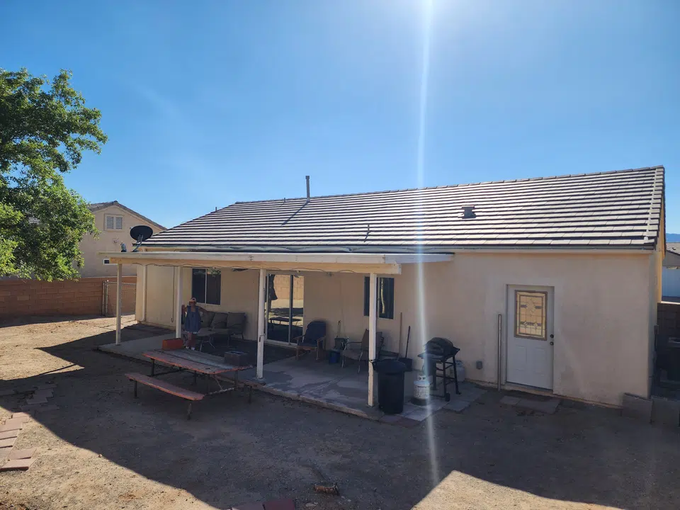 Completed seamless gutter and downspout project