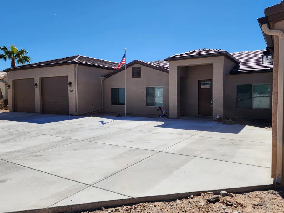 Finished roofline gutter installation on a Southwest home