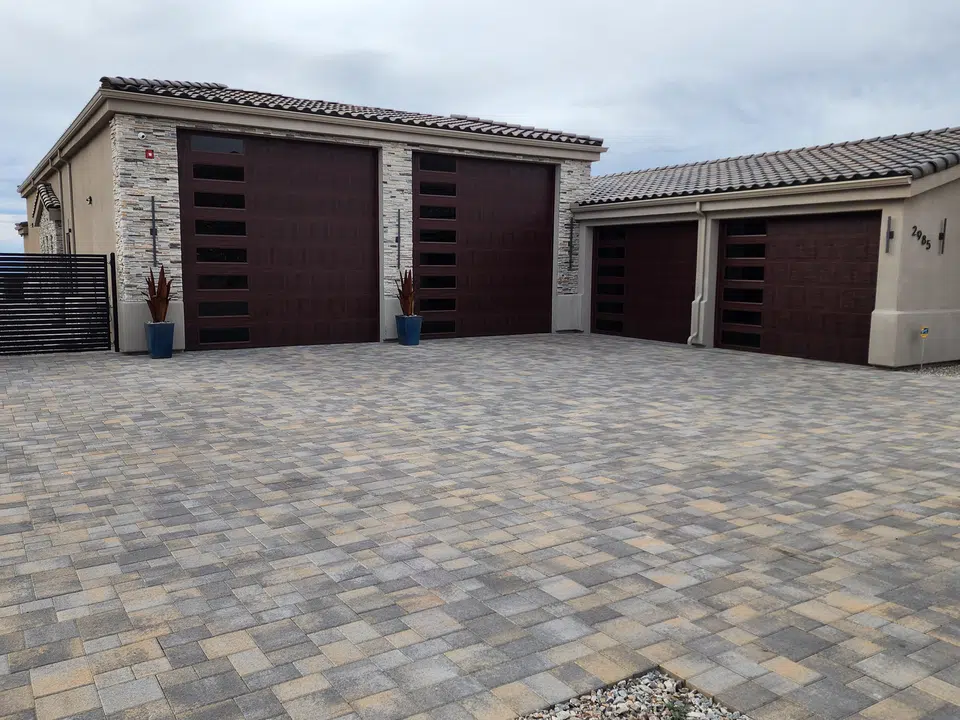 Finished gutter and drainage work on a recent project