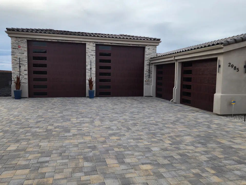 Eave line after seamless gutter installation