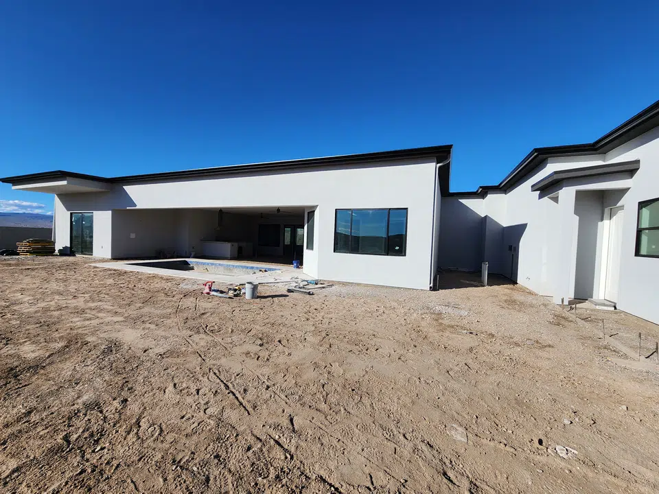 New gutters and downspout on a completed project