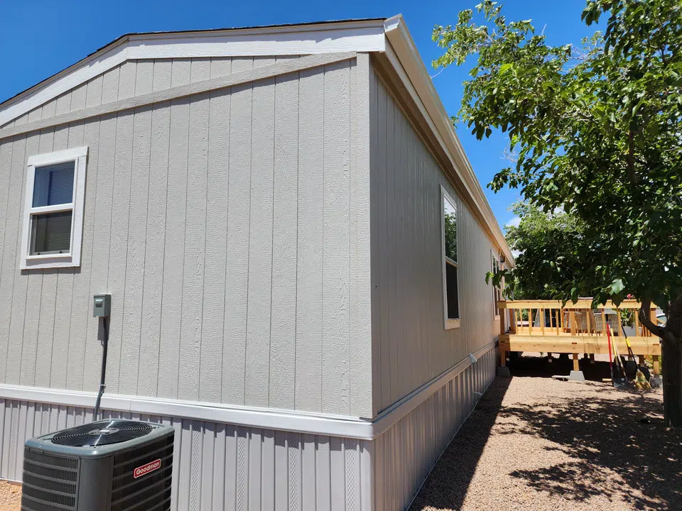 Finished roofline gutter installation on a Southwest home
