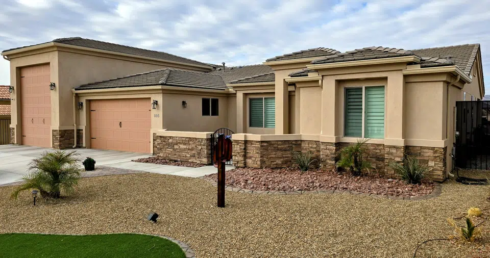 Finished gutter and drainage work on a recent project