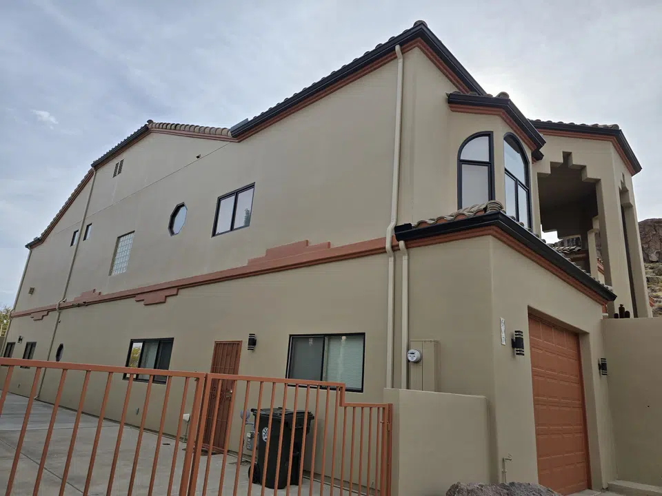 Finished gutter and drainage work on a recent project