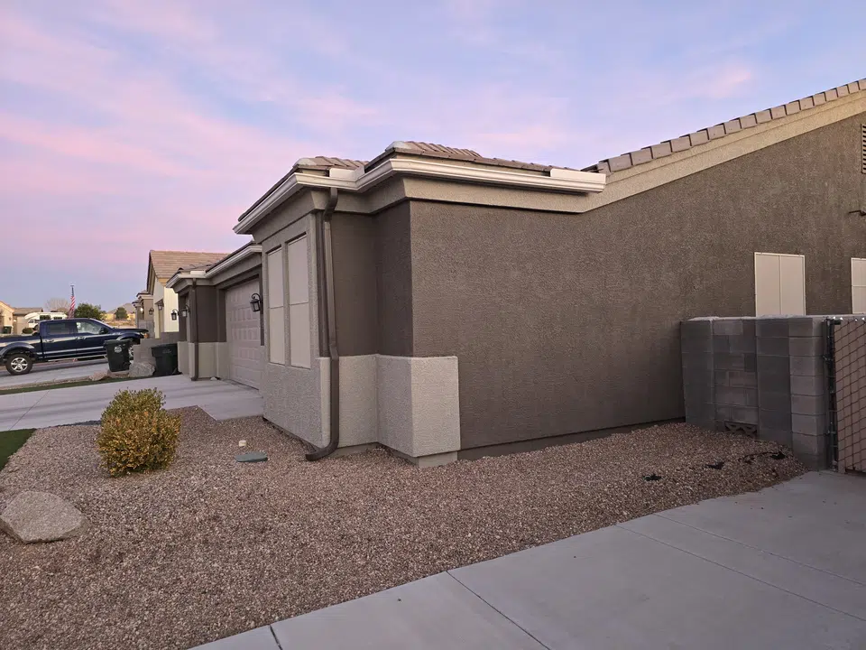 Finished gutter and drainage work on a recent project