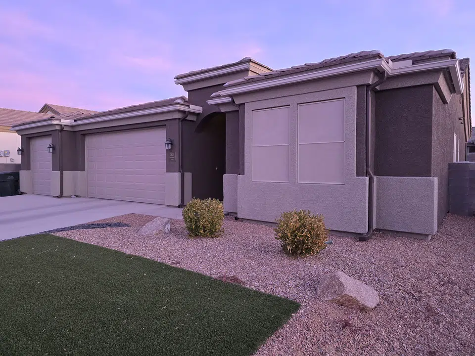 Installed seamless gutter system along the roof edge