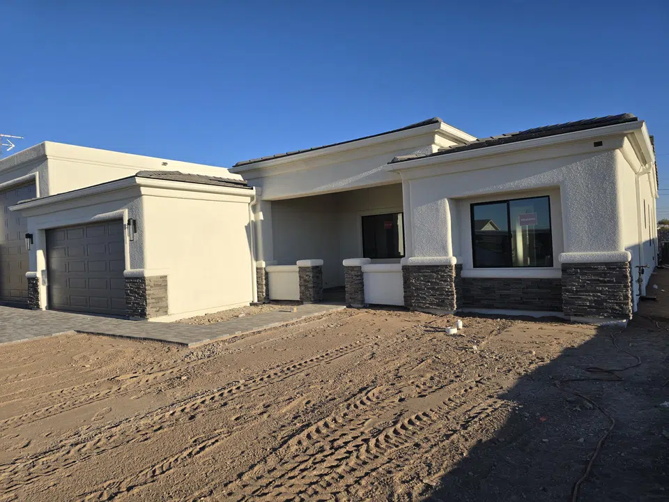 Finished gutter and drainage work on a recent project