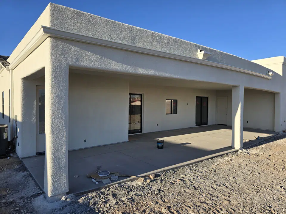 Finished gutter and drainage work on a recent project