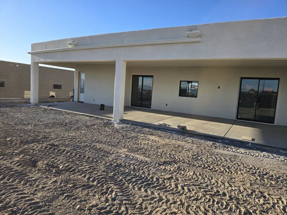 Finished gutter and drainage work on a recent project