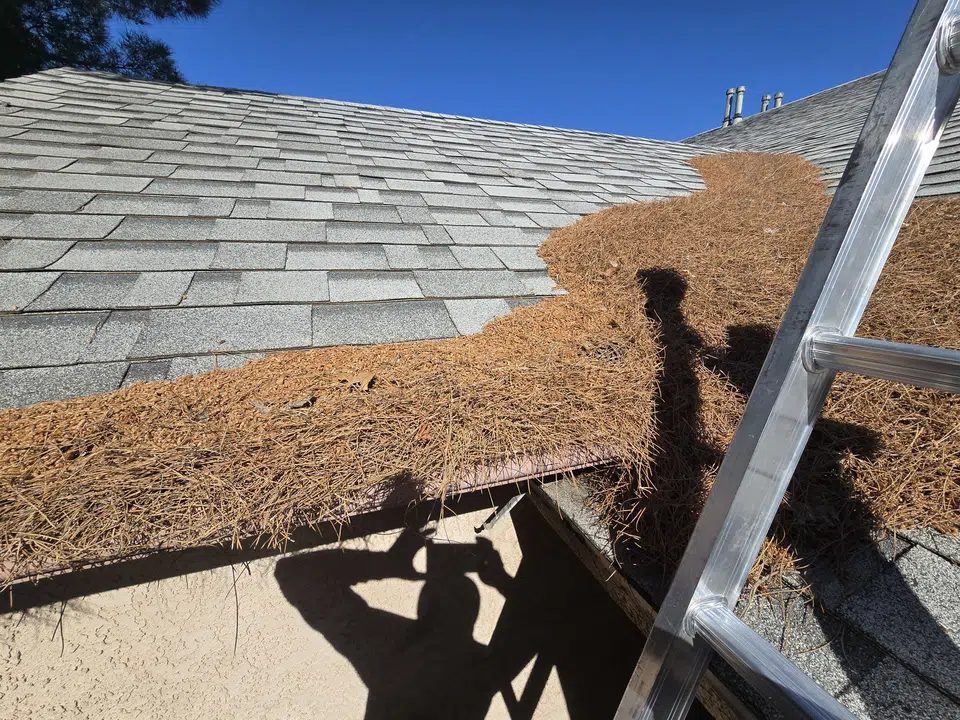 Finished gutter and drainage work on a recent project