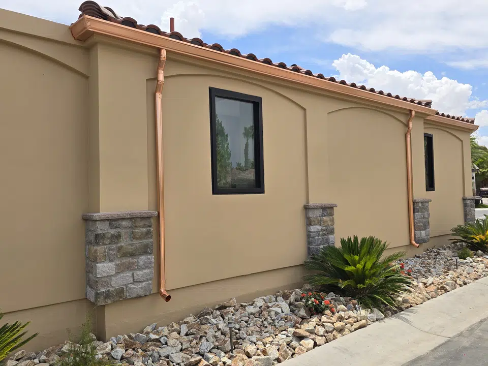 Gutter installation workmanship by Southwest Seamless Rain Gutters