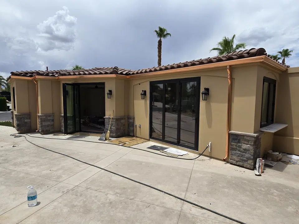Continuous seamless gutter run after installation