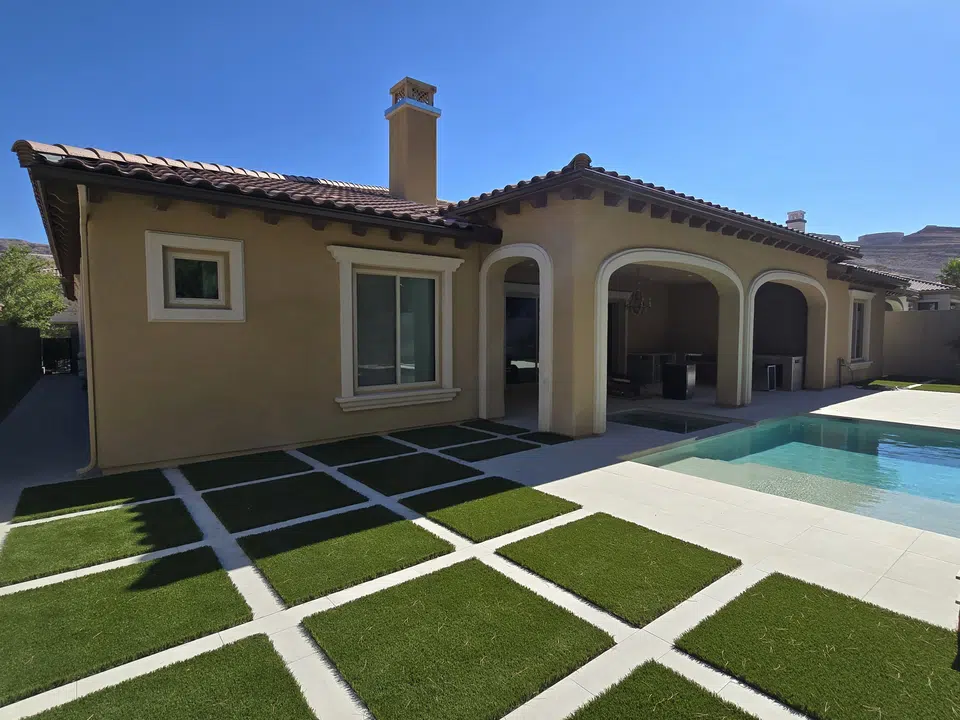 Finished gutter and drainage work on a recent project