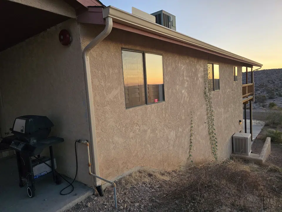 Completed seamless gutter and downspout project