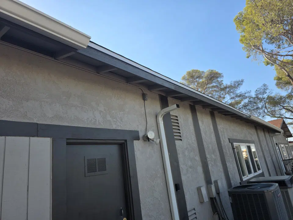 Finished gutter and drainage work on a recent project