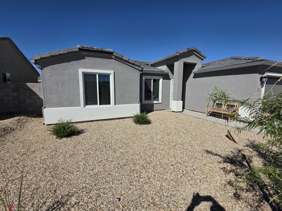 Installed seamless gutter system along the roof edge