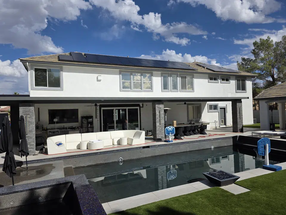Finished gutter and drainage work on a recent project