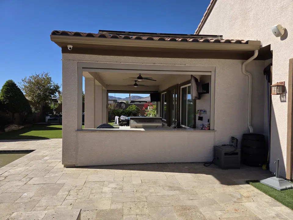 Finished gutter and drainage work on a recent project