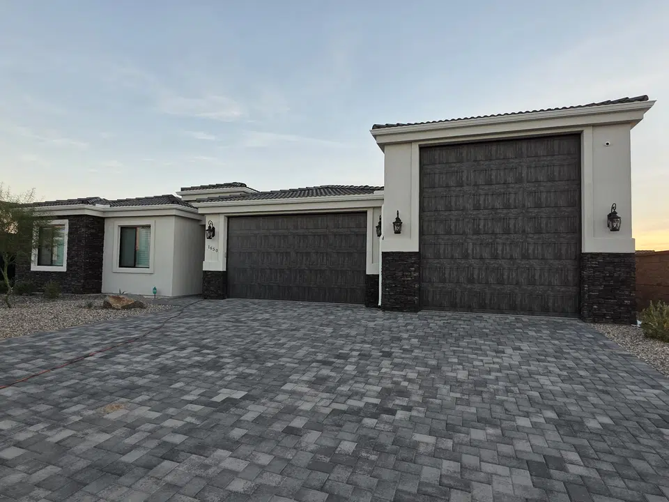 Installed seamless gutter system along the roof edge