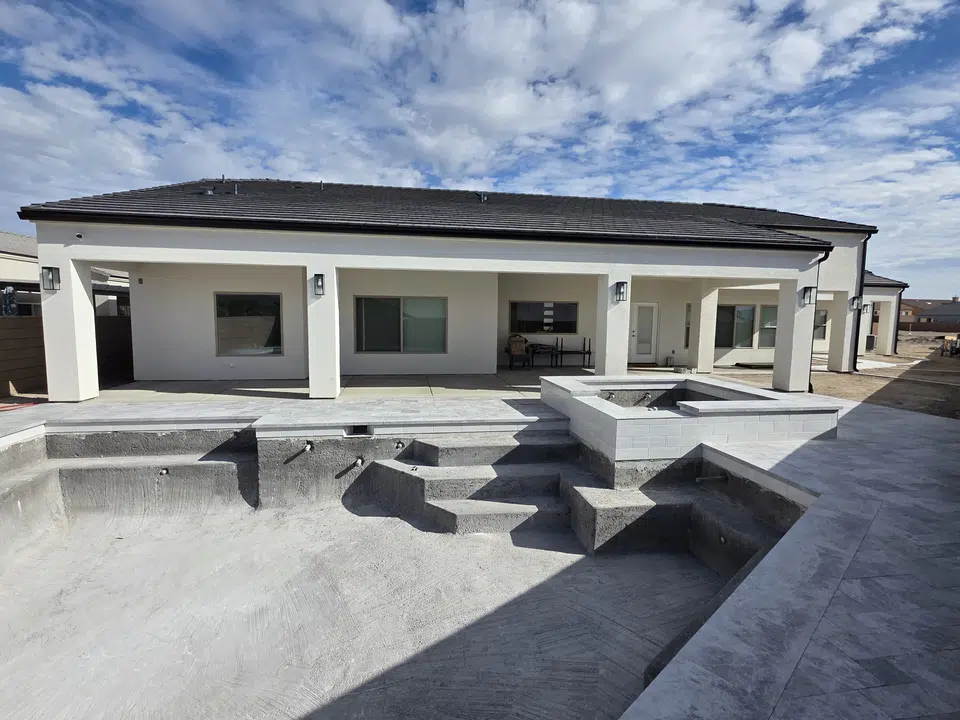 Finished gutter and drainage work on a recent project