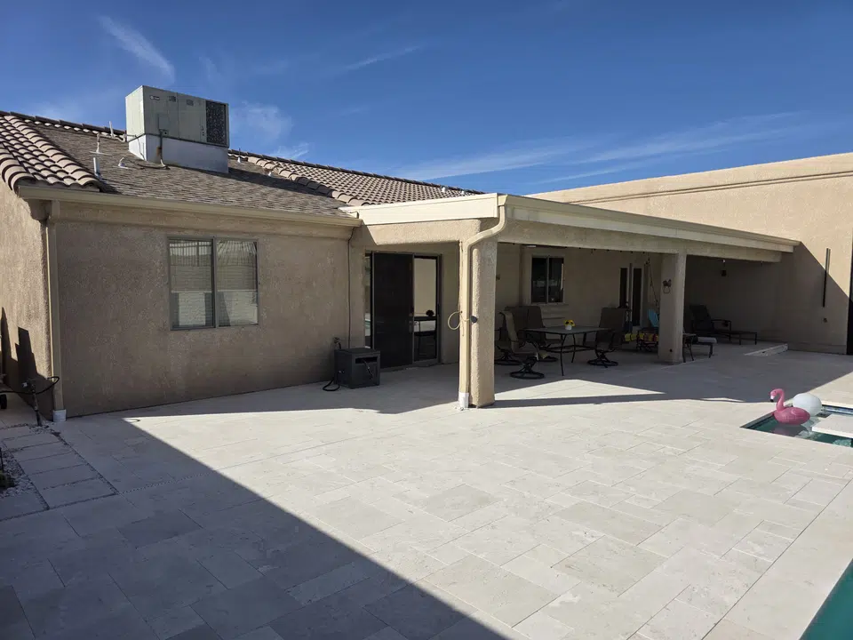 New gutters and downspout on a completed project